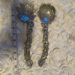 Vintage Arthur Court Aluminum Rabbit Salad serving pieces